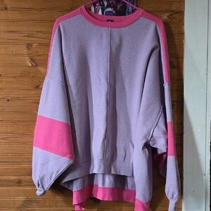 Purple and Pink Oversized Sweatshirt